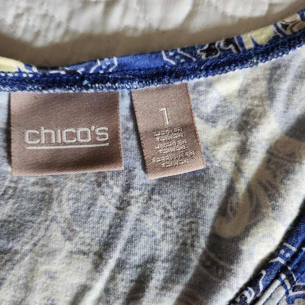 Chico's Authentic Tee Top Size 1 - Picture 3 of 3